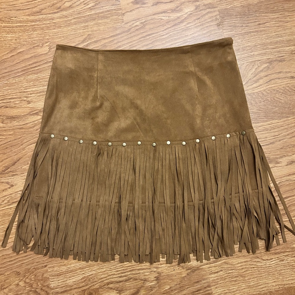 SOLD Suede Western style skirt